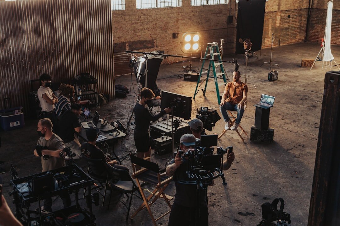 documentary filmmaker shooting scene